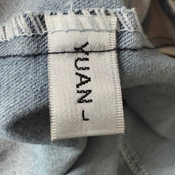 Denim Tank Dress Large Adjustable Straps Stretch - Picture 3 of 3